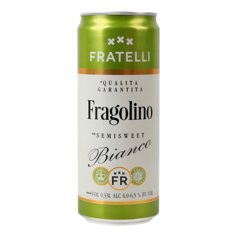 Напій вин. ігр. Fratelli Fragolino Bianco н/сол. біл. 6-6.9% 0.33 л з/б